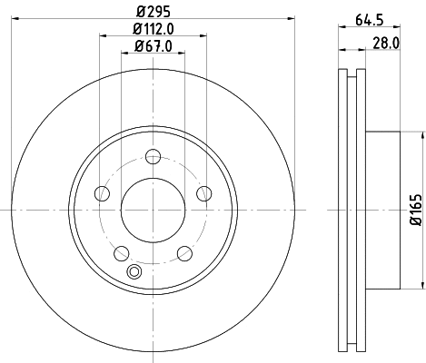 8DD 355 114-202 BEHR/HELLA/PAGID Тормозной диск (фото 1)