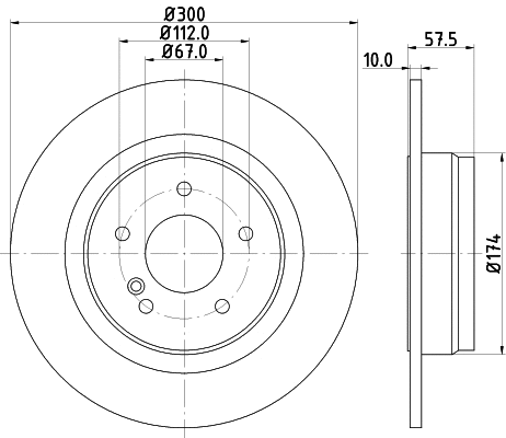 8DD 355 114-212 BEHR/HELLA/PAGID Тормозной диск (фото 1)