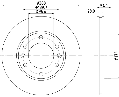 8DD 355 114-341 BEHR/HELLA/PAGID Тормозной диск (фото 1)