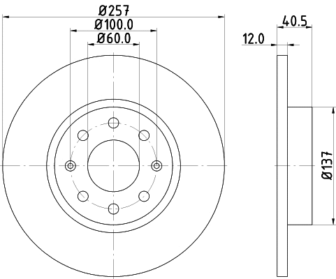 8DD 355 114-351 BEHR/HELLA/PAGID Тормозной диск (фото 1)