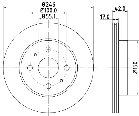 8DD 355 114-421 BEHR/HELLA/PAGID Тормозной диск (фото 1)