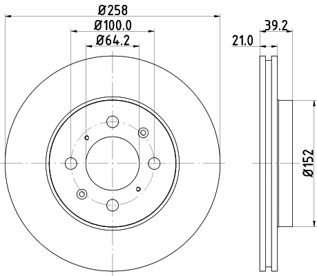 8DD 355 114-451 BEHR/HELLA/PAGID Тормозной диск (фото 1)