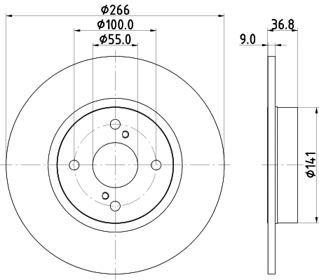 8DD 355 114-781 BEHR/HELLA/PAGID Тормозной диск (фото 1)