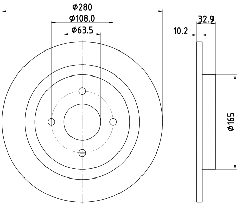 8DD 355 115-041 BEHR/HELLA/PAGID Тормозной диск (фото 1)