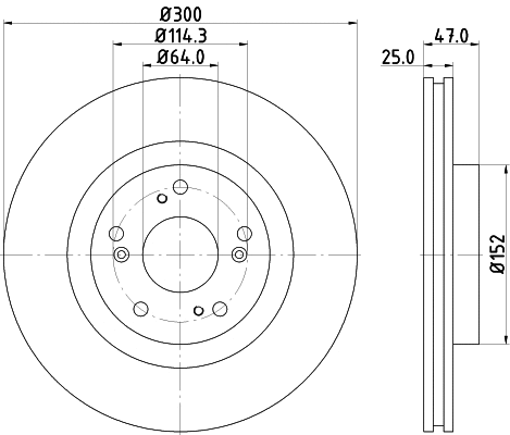 8DD 355 115-571 BEHR/HELLA/PAGID Тормозной диск (фото 1)