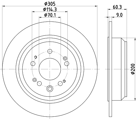 8DD 355 116-111 BEHR/HELLA/PAGID Тормозной диск (фото 1)