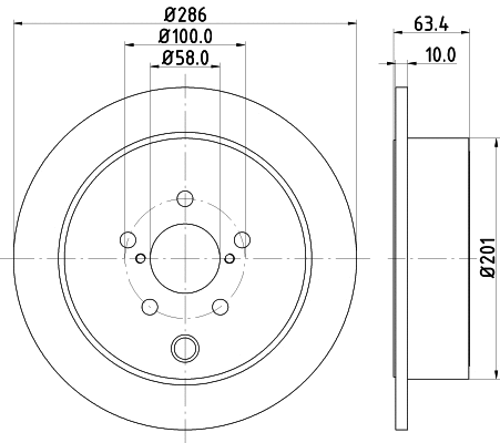 8DD 355 116-421 BEHR/HELLA/PAGID Тормозной диск (фото 1)