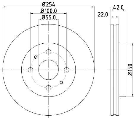 8DD 355 116-541 BEHR/HELLA/PAGID Тормозной диск (фото 1)