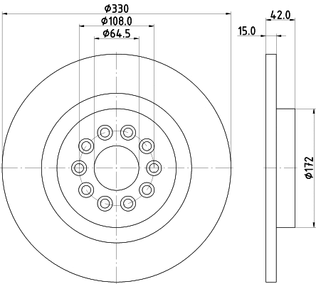 8DD 355 116-712 BEHR/HELLA/PAGID Тормозной диск (фото 1)