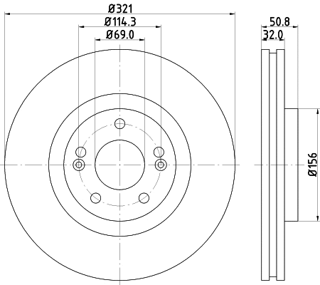 8DD 355 116-731 BEHR/HELLA/PAGID Тормозной диск (фото 1)