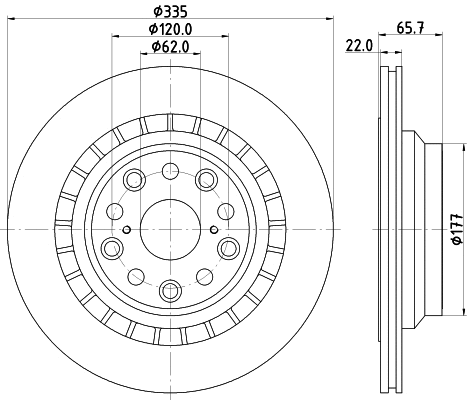 8DD 355 116-941 BEHR/HELLA/PAGID Тормозной диск (фото 1)