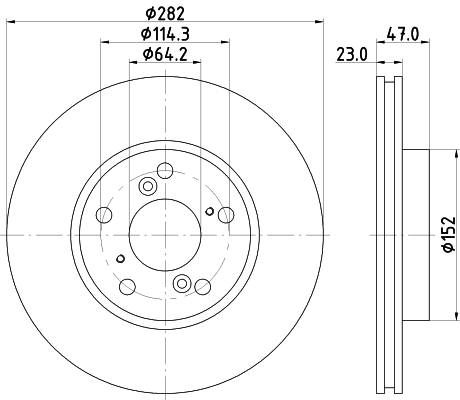 8DD 355 117-081 BEHR/HELLA/PAGID Тормозной диск (фото 1)