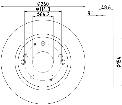 8DD 355 117-091 BEHR/HELLA/PAGID Тормозной диск (фото 1)