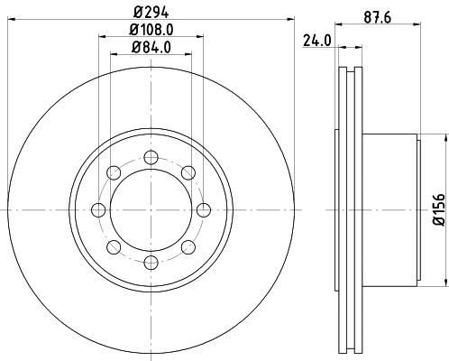 8DD 355 117-481 BEHR/HELLA/PAGID Тормозной диск (фото 1)