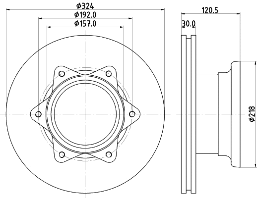 8DD 355 117-551 BEHR/HELLA/PAGID Тормозной диск (фото 1)