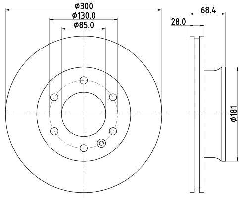 8DD 355 117-621 BEHR/HELLA/PAGID Тормозной диск (фото 1)