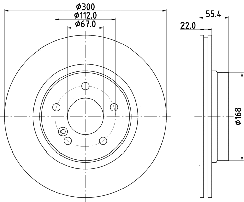 8DD 355 117-771 BEHR/HELLA/PAGID Тормозной диск (фото 1)