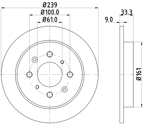 8DD 355 117-871 BEHR/HELLA/PAGID Тормозной диск (фото 1)