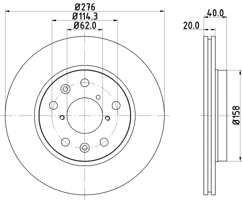 8DD 355 117-881 BEHR/HELLA/PAGID Тормозной диск (фото 1)