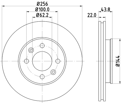 8DD 355 117-981 BEHR/HELLA/PAGID Тормозной диск (фото 1)