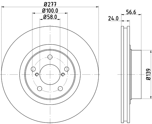 8DD 355 118-102 BEHR/HELLA/PAGID Тормозной диск (фото 1)