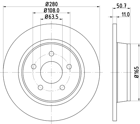 8DD 355 118-211 BEHR/HELLA/PAGID Тормозной диск (фото 1)