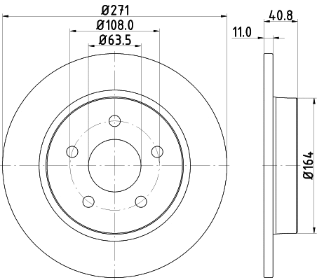 8DD 355 118-221 BEHR/HELLA/PAGID Тормозной диск (фото 1)