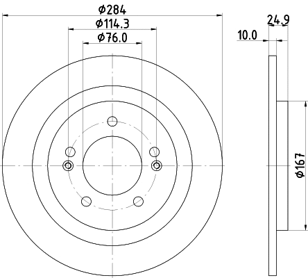 8DD 355 118-231 BEHR/HELLA/PAGID Тормозной диск (фото 1)