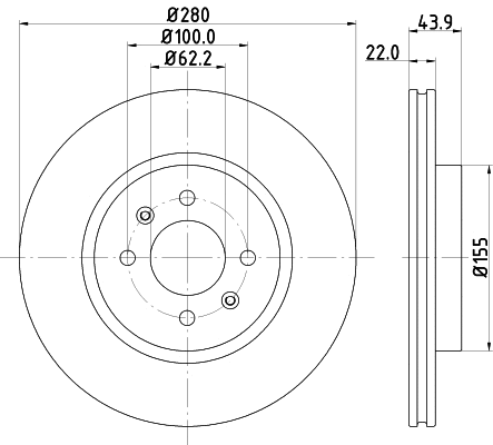 8DD 355 118-251 BEHR/HELLA/PAGID Тормозной диск (фото 1)