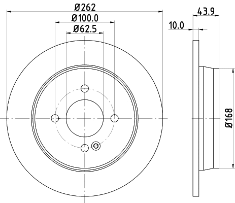 8DD 355 118-501 BEHR/HELLA/PAGID Тормозной диск (фото 1)