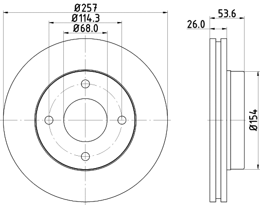 8DD 355 118-571 BEHR/HELLA/PAGID Тормозной диск (фото 1)