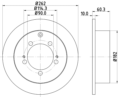 8DD 355 118-661 BEHR/HELLA/PAGID Тормозной диск (фото 1)
