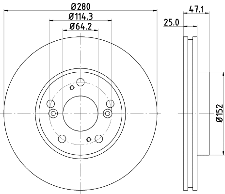 8DD 355 118-761 BEHR/HELLA/PAGID Тормозной диск (фото 1)