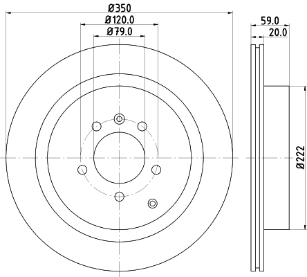 8DD 355 118-781 BEHR/HELLA/PAGID Тормозной диск (фото 1)