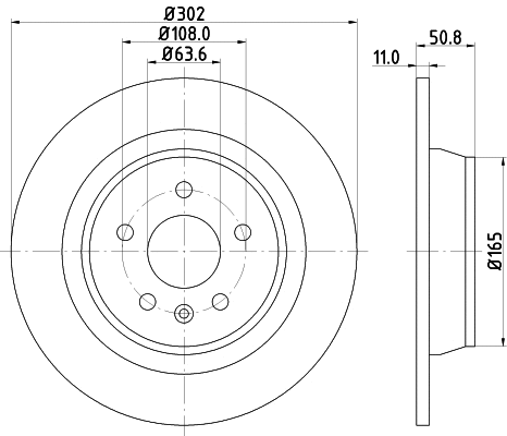 8DD 355 118-841 BEHR/HELLA/PAGID Тормозной диск (фото 1)