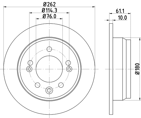 8DD 355 118-861 BEHR/HELLA/PAGID Тормозной диск (фото 1)