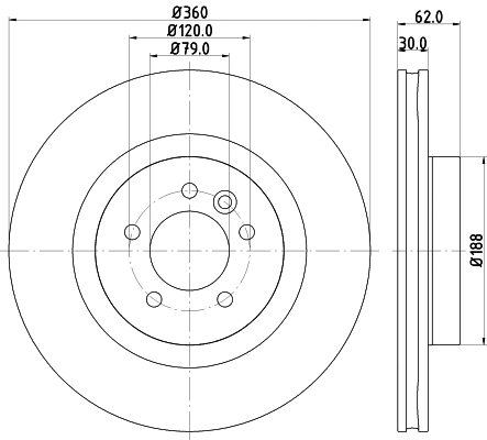 8DD 355 118-871 BEHR/HELLA/PAGID Тормозной диск (фото 1)