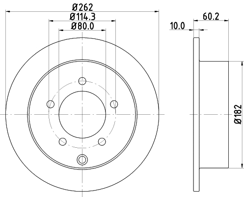 8DD 355 119-181 BEHR/HELLA/PAGID Тормозной диск (фото 1)