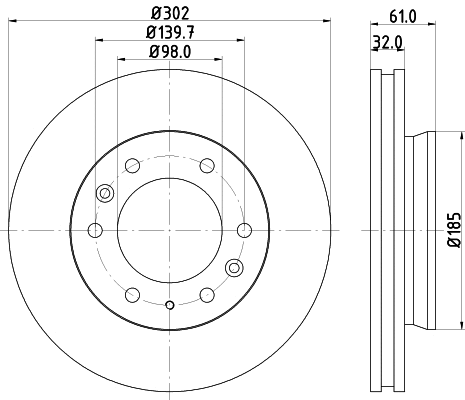 8DD 355 119-211 BEHR/HELLA/PAGID Тормозной диск (фото 1)
