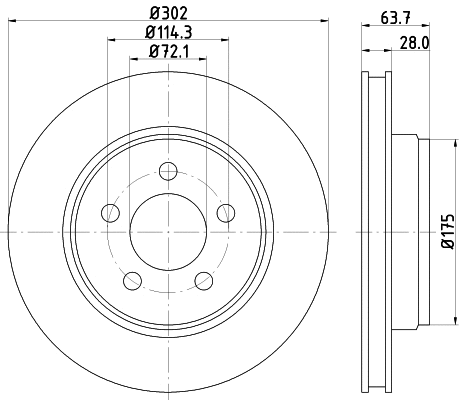 8DD 355 119-241 BEHR/HELLA/PAGID Тормозной диск (фото 1)