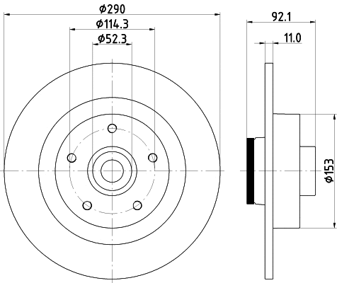 8DD 355 119-301 BEHR/HELLA/PAGID Тормозной диск (фото 1)