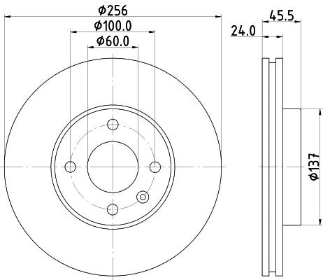 8DD 355 119-351 BEHR/HELLA/PAGID Тормозной диск (фото 1)