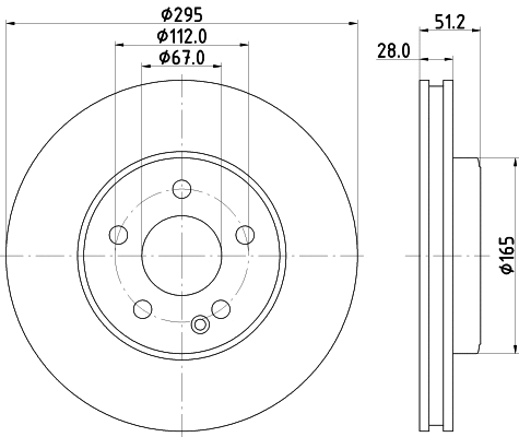 8DD 355 119-591 BEHR/HELLA/PAGID Тормозной диск (фото 1)