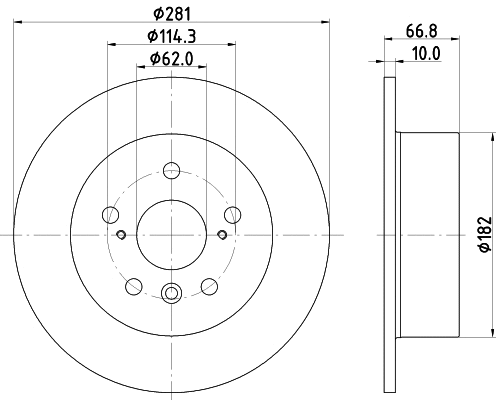 8DD 355 119-671 BEHR/HELLA/PAGID Тормозной диск (фото 1)