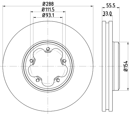 8DD 355 120-111 BEHR/HELLA/PAGID Тормозной диск (фото 1)