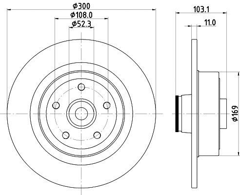 8DD 355 120-121 BEHR/HELLA/PAGID Тормозной диск (фото 1)