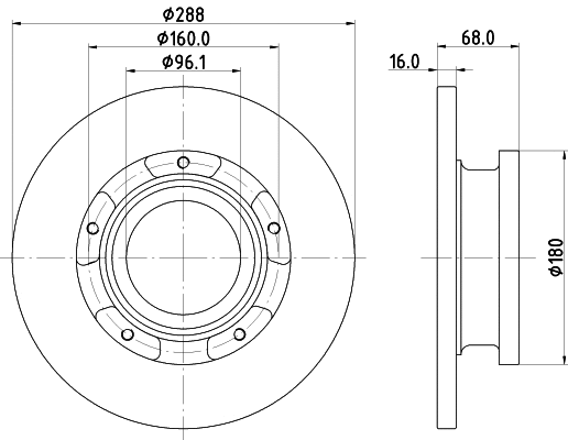 8DD 355 120-181 BEHR/HELLA/PAGID Тормозной диск (фото 1)