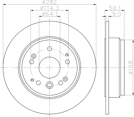 8DD 355 120-321 BEHR/HELLA/PAGID Тормозной диск (фото 1)