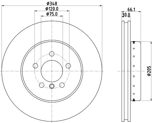 8DD 355 120-651 BEHR/HELLA/PAGID Тормозной диск (фото 1)