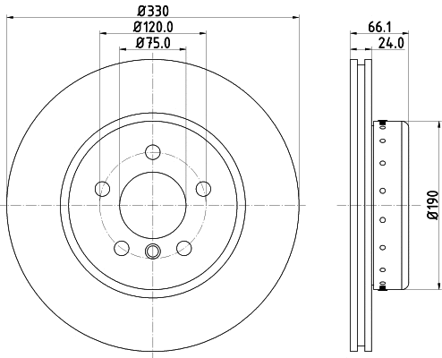 8DD 355 120-661 BEHR/HELLA/PAGID Тормозной диск (фото 1)